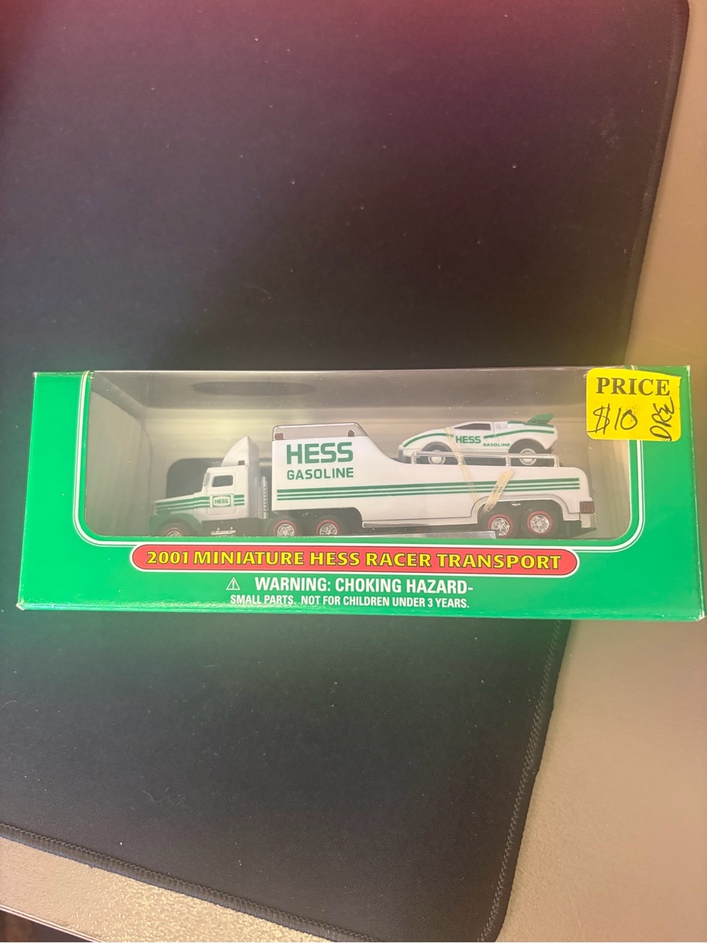 NIB 2001 Miniature Hess Racer Transport Truck & Race Car